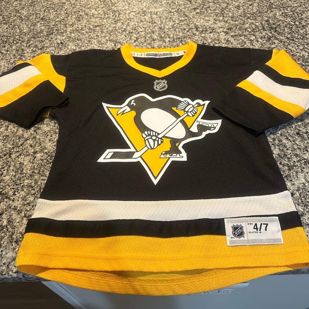 Preschool Pittsburgh Penguins Black Home Replica Jersey